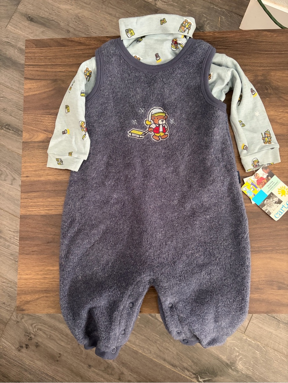 Vintage Carter’s Teddy Bear Romper Set NWT Made in Taiwan 6–9M